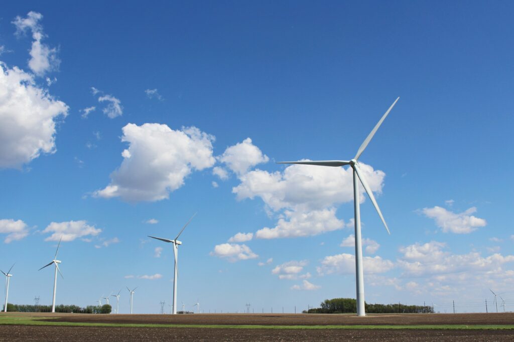 wind power produced by wind turbines